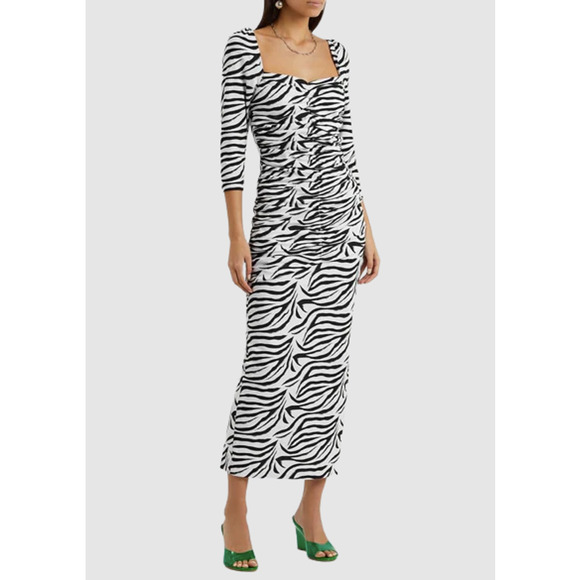 ROTATE Birger Christensen Zebra Freya Dress - Picture 1 of 13